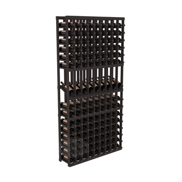 InstaCellar - 9 Column Display Row Rack in Ponderosa Pine Black stained without WineSafe™ Satin Sealant