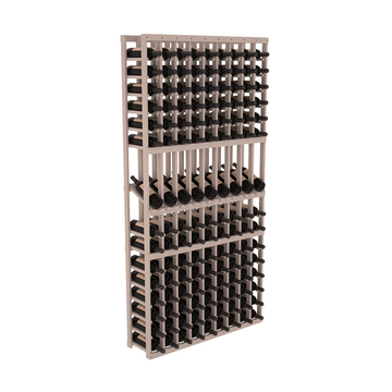 InstaCellar - 9 Column Display Row Rack in Ponderosa Pine Greywash stained without WineSafe™ Satin Sealant
