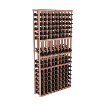 InstaCellar - 9 Column Display Row Rack in Premium Redwood Unstained with WineSafe™ Satin Sealant