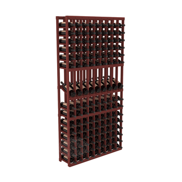 InstaCellar - 9 Column Display Row Rack in Premium Redwood Cherry stained without WineSafe™ Satin Sealant