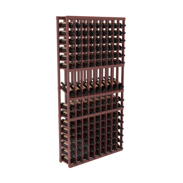 InstaCellar - 9 Column Display Row Rack in Premium Redwood Cherry stained with WineSafe™ Satin Sealant