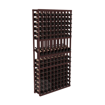 InstaCellar - 9 Column Display Row Rack in Premium Redwood Walnut stained without WineSafe™ Satin Sealant