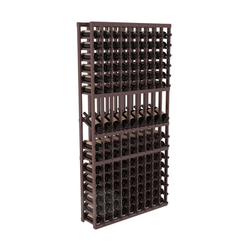 InstaCellar - 9 Column Display Row Rack in Premium Redwood Walnut stained with WineSafe™ Satin Sealant