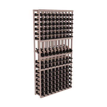 InstaCellar - 9 Column Display Row Rack in Premium Redwood Greywash stained without WineSafe™ Satin Sealant