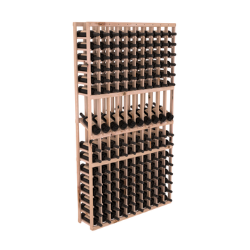 InstaCellar - 10 Column Display Row Rack in Knotty Alder Unstained without WineSafe™ Satin Sealant