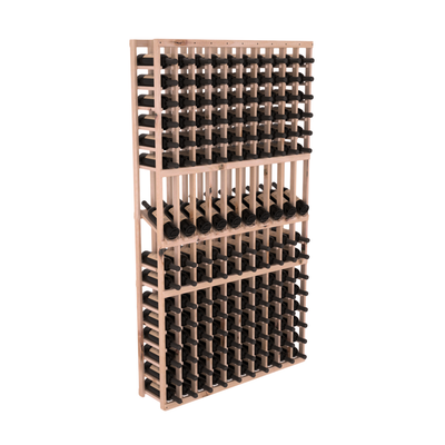 InstaCellar - 10 Column Display Row Rack in Knotty Alder Unstained with WineSafe™ Satin Sealant