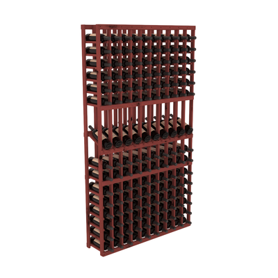 InstaCellar - 10 Column Display Row Rack in Knotty Alder Cherry stained without WineSafe™ Satin Sealant