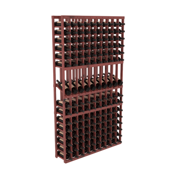InstaCellar - 10 Column Display Row Rack in Knotty Alder Cherry stained with WineSafe™ Satin Sealant