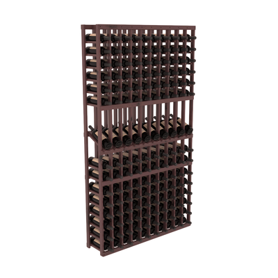 InstaCellar - 10 Column Display Row Rack in Knotty Alder Walnut stained with WineSafe™ Satin Sealant