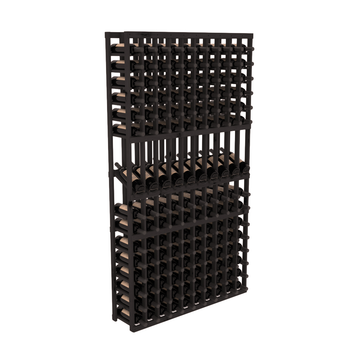 InstaCellar - 10 Column Display Row Rack in Knotty Alder Black stained without WineSafe™ Satin Sealant