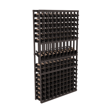 InstaCellar - 10 Column Display Row Rack in Knotty Alder Black stained with WineSafe™ Satin Sealant