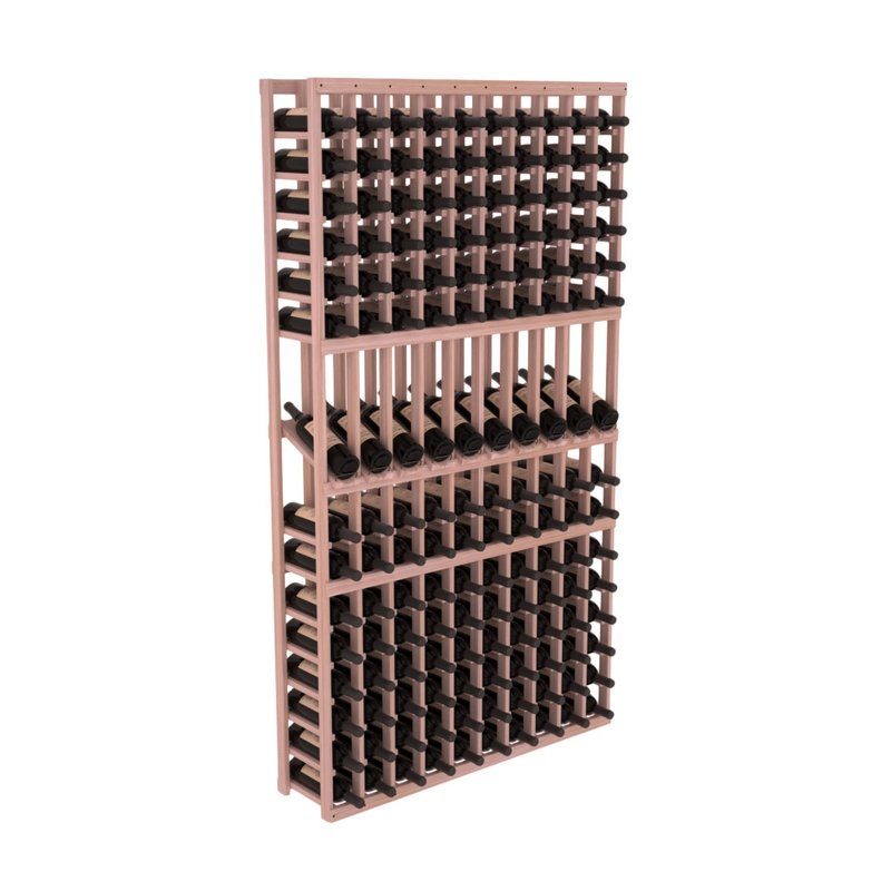 InstaCellar - 10 Column Display Row Rack in Grand Mahogany Unstained without WineSafe™ Satin Sealant
