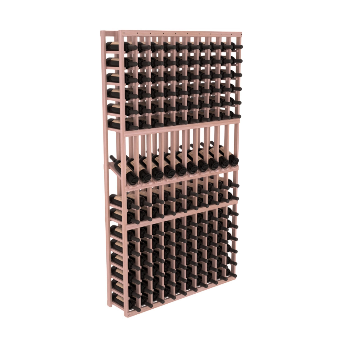InstaCellar - 10 Column Display Row Rack in Grand Mahogany Unstained with WineSafe™ Satin Sealant