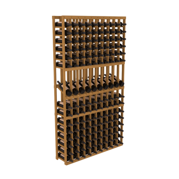 InstaCellar - 10 Column Display Row Rack in Grand Mahogany Oak stained without WineSafe™ Satin Sealant