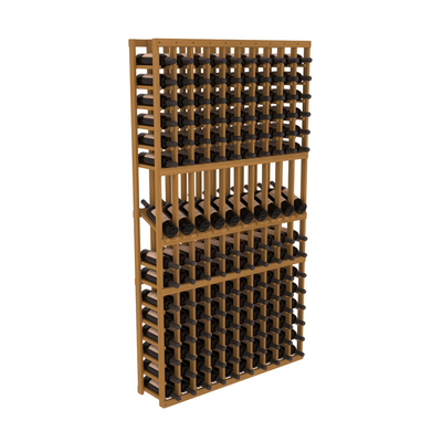 InstaCellar - 10 Column Display Row Rack in Grand Mahogany Oak stained without WineSafe™ Satin Sealant
