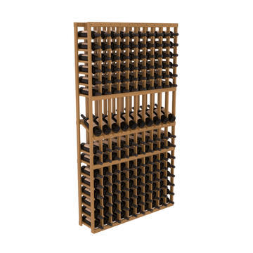InstaCellar - 10 Column Display Row Rack in Grand Mahogany Oak stained with WineSafe™ Satin Sealant