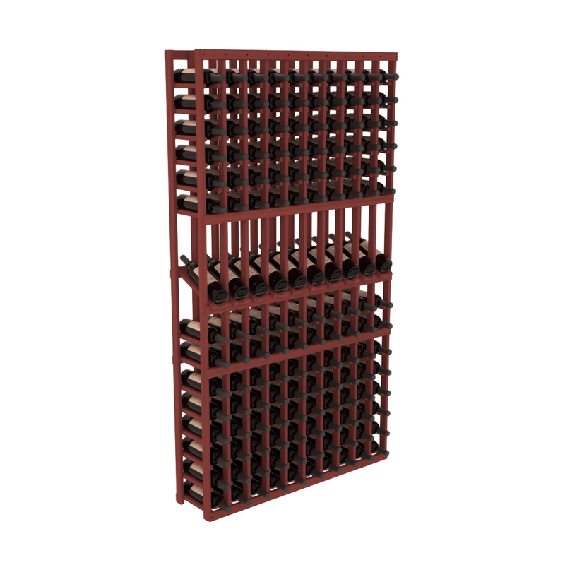 InstaCellar - 10 Column Display Row Rack in Grand Mahogany Cherry stained without WineSafe™ Satin Sealant