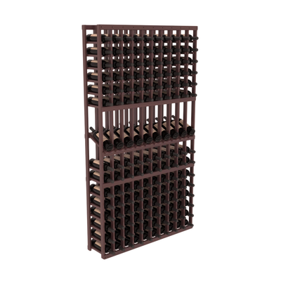 InstaCellar - 10 Column Display Row Rack in Grand Mahogany Walnut stained with WineSafe™ Satin Sealant