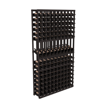 InstaCellar - 10 Column Display Row Rack in Grand Mahogany Black stained without WineSafe™ Satin Sealant