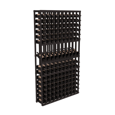 InstaCellar - 10 Column Display Row Rack in Grand Mahogany Black stained without WineSafe™ Satin Sealant