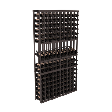 InstaCellar - 10 Column Display Row Rack in Grand Mahogany Black stained with WineSafe™ Satin Sealant