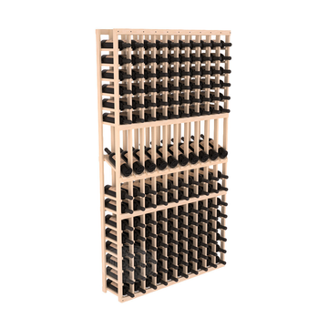 InstaCellar - 10 Column Display Row Rack in Ponderosa Pine Unstained without WineSafe™ Satin Sealant