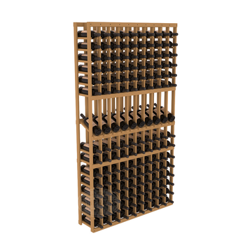 InstaCellar - 10 Column Display Row Rack in Ponderosa Pine Oak stained without WineSafe™ Satin Sealant
