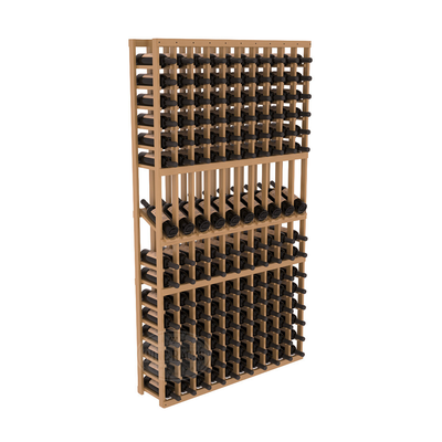 InstaCellar - 10 Column Display Row Rack in Ponderosa Pine Oak stained with WineSafe™ Satin Sealant