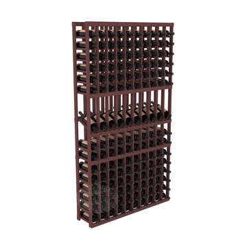 InstaCellar - 10 Column Display Row Rack in Ponderosa Pine Walnut stained without WineSafe™ Satin Sealant