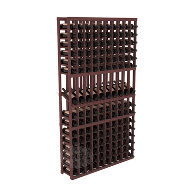 InstaCellar - 10 Column Display Row Rack in Ponderosa Pine Walnut stained without WineSafe™ Satin Sealant