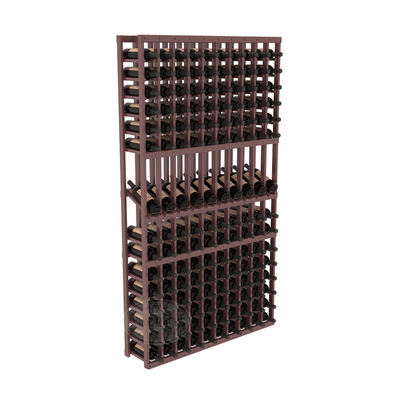InstaCellar - 10 Column Display Row Rack in Ponderosa Pine Walnut stained with WineSafe™ Satin Sealant