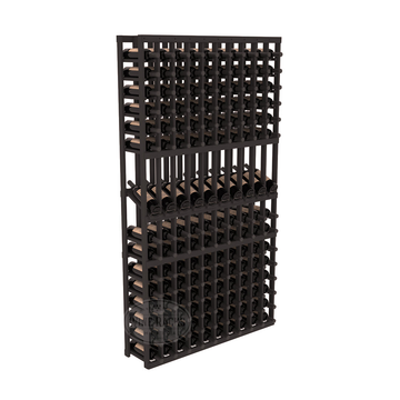 InstaCellar - 10 Column Display Row Rack in Ponderosa Pine Black stained without WineSafe™ Satin Sealant