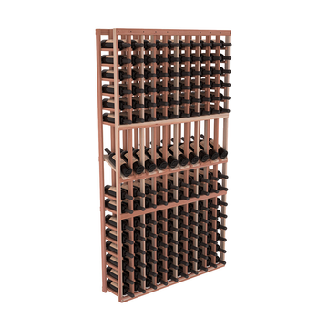 InstaCellar - 10 Column Display Row Rack in Premium Redwood Unstained without WineSafe™ Satin Sealant