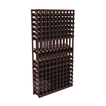 InstaCellar - 10 Column Display Row Rack in Premium Redwood Walnut stained without WineSafe™ Satin Sealant
