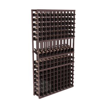 InstaCellar - 10 Column Display Row Rack in Premium Redwood Walnut stained with WineSafe™ Satin Sealant