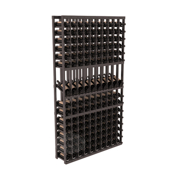 InstaCellar - 10 Column Display Row Rack in Premium Redwood Black stained with WineSafe™ Satin Sealant