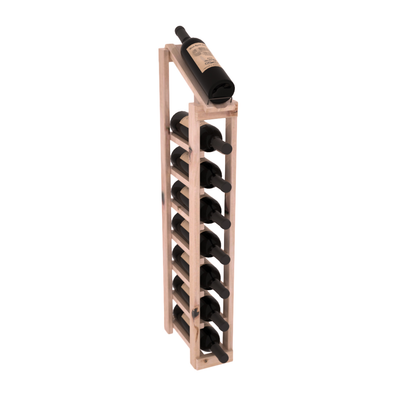 InstaCellar - 1 Column, 8R Display Top Rack in Alder Unstained with WineSafe™ Satin Sealant