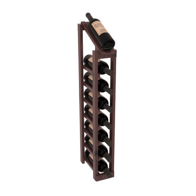 InstaCellar - 1 Column, 8R Display Top Rack in Alder Walnut stained with WineSafe™ Satin Sealant
