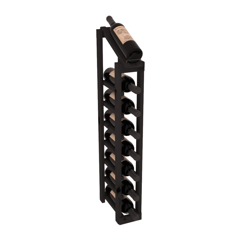 InstaCellar - 1 Column, 8R Display Top Rack in Alder Black stained without WineSafe™ Satin Sealant