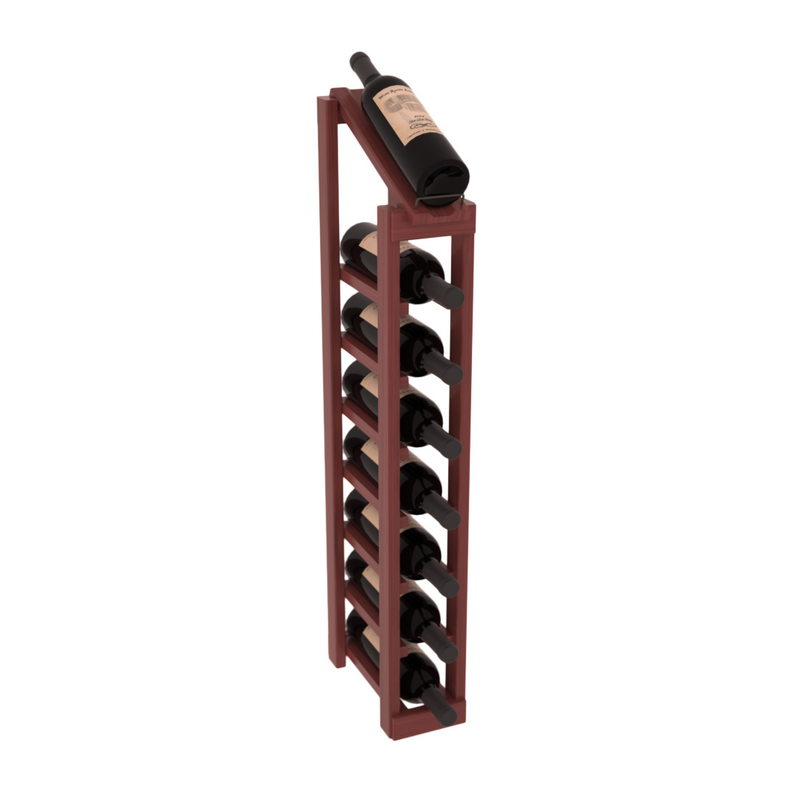 InstaCellar - 1 Column, 8R Display Top Rack in Grand Mahogany Cherry stained with WineSafe™ Satin Sealant