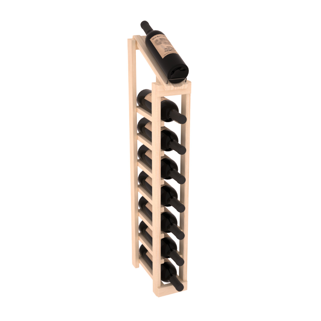 instaCellar 1 Column 8 Row Display Top Rack | Solid Wood Components ...