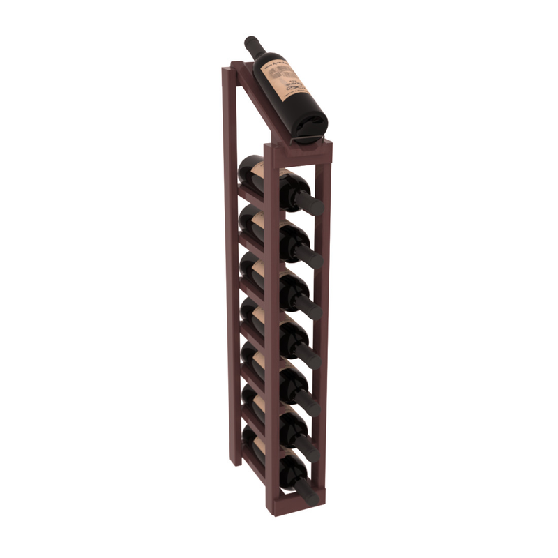 InstaCellar - 1 Column, 8R Display Top Rack in Pine Walnut stained with WineSafe™ Satin Sealant