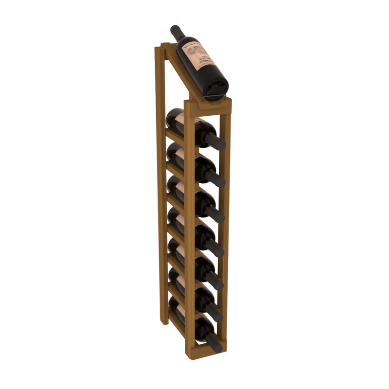 InstaCellar - 1 Column, 8R Display Top Rack in Redwood Oak stained without WineSafe™ Satin Sealant