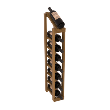 InstaCellar - 1 Column, 8R Display Top Rack in Redwood Oak stained with WineSafe™ Satin Sealant