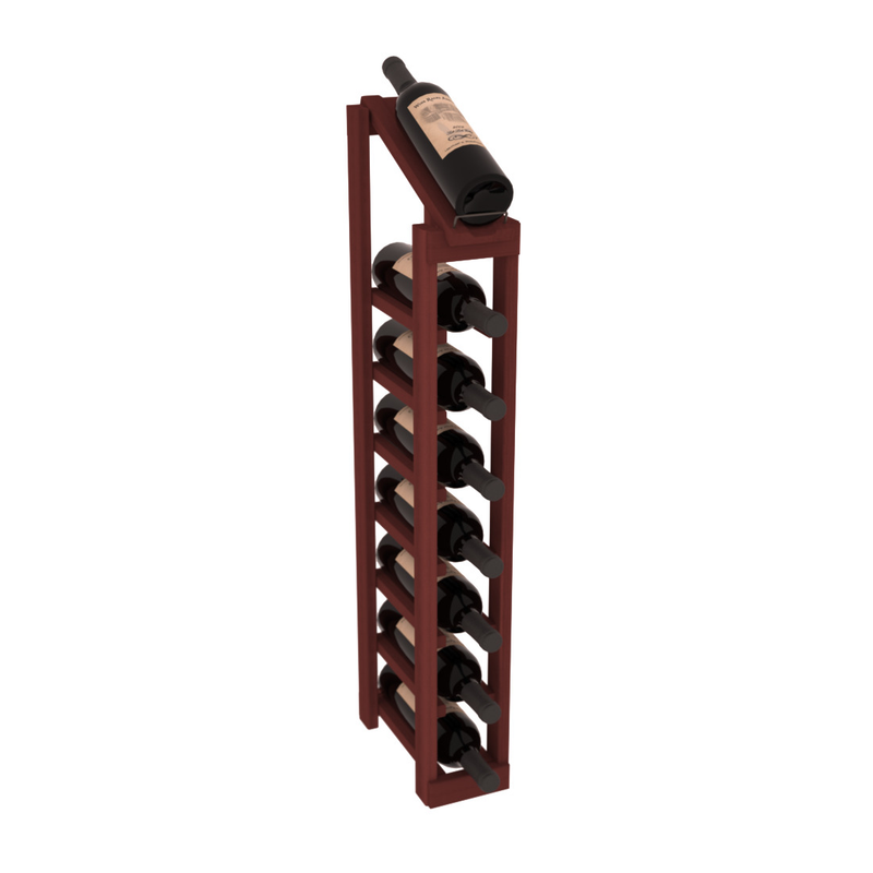 InstaCellar - 1 Column, 8R Display Top Rack in Redwood Cherry stained without WineSafe™ Satin Sealant