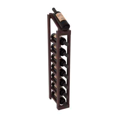 InstaCellar - 1 Column, 8R Display Top Rack in Redwood Walnut stained with WineSafe™ Satin Sealant