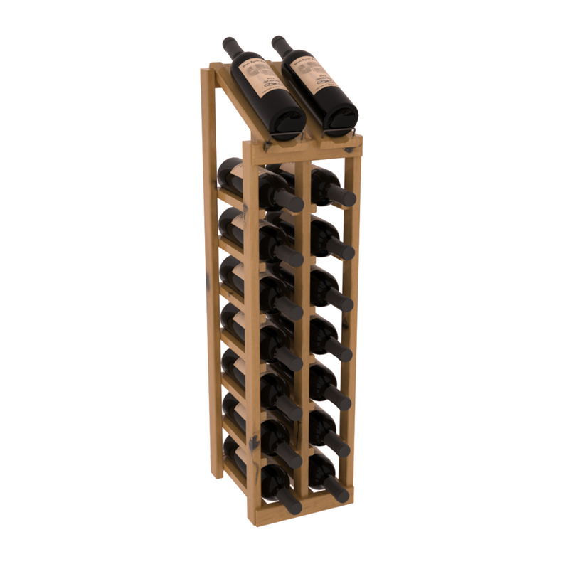 InstaCellar - 2 Column, 8R Display Top Rack in Alder Oak stained with WineSafe™ Satin Sealant
