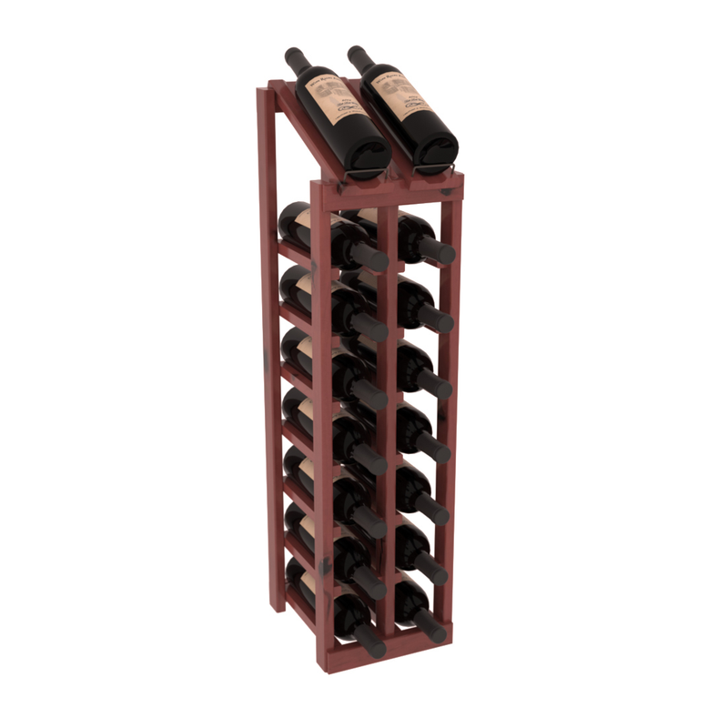 InstaCellar - 2 Column, 8R Display Top Rack in Alder Cherry stained with WineSafe™ Satin Sealant