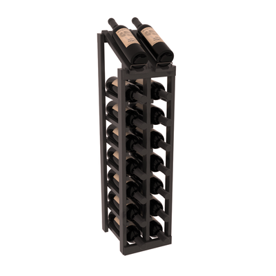 InstaCellar - 2 Column, 8R Display Top Rack in Alder Black stained with WineSafe™ Satin Sealant