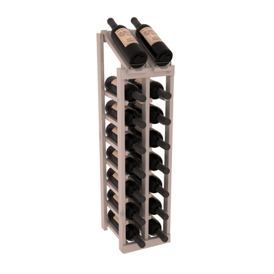InstaCellar - 2 Column, 8R Display Top Rack in Alder Greywash stained with WineSafe™ Satin Sealant